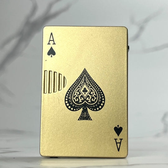 POKER CARD TORCH LIGHTER Gold Ace